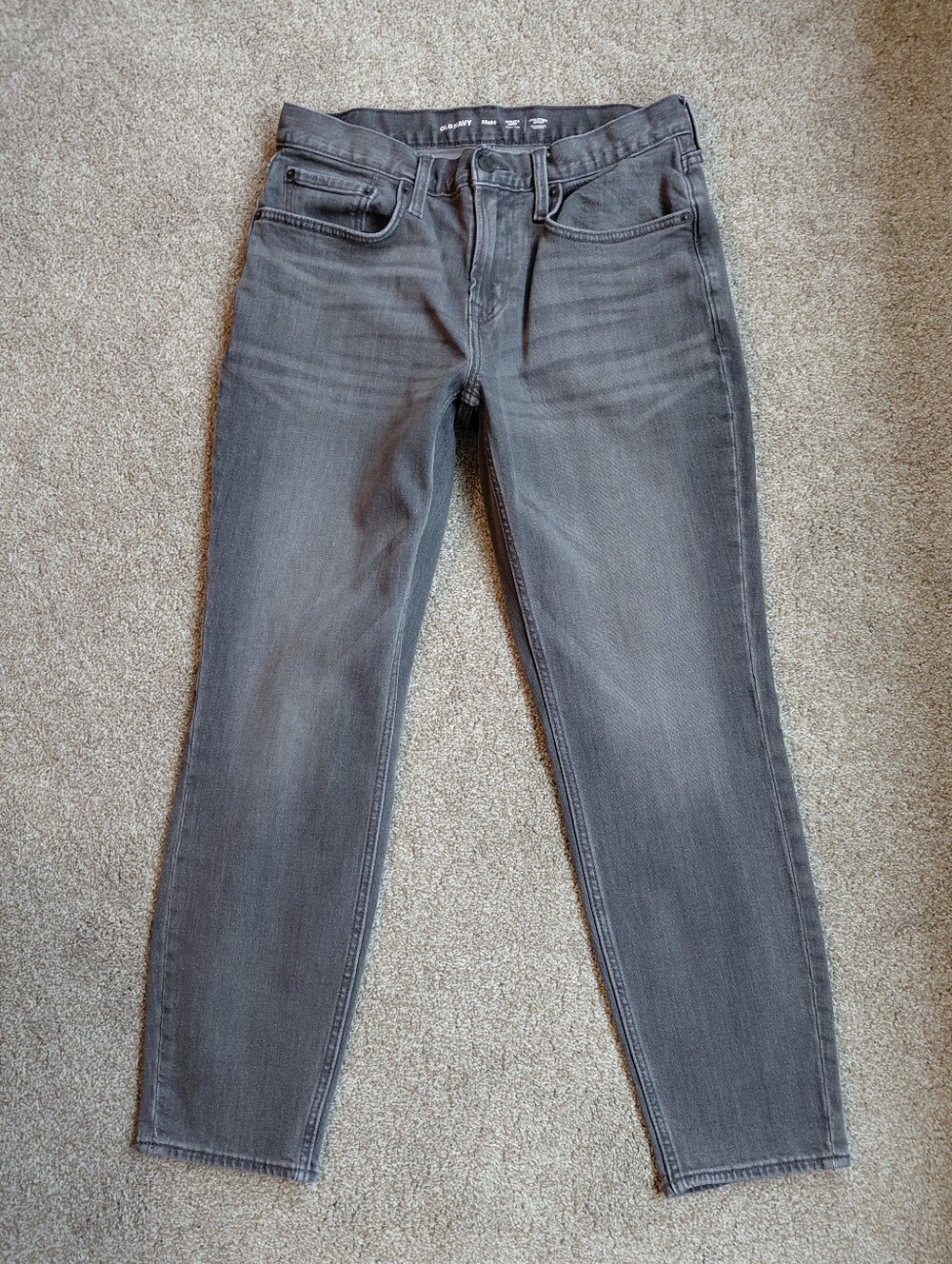 Old Navy Men's Athletic Taper Jeans in Grey Wash